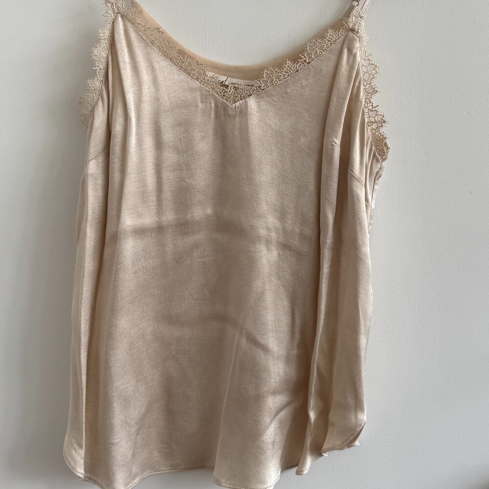ANTHROPOLOGY cream silk camisole